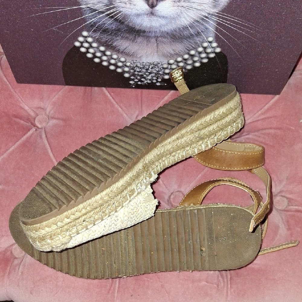 Madewell Tan and Cream Espadrille Shoes with Slingback - Picture 4 of 6
